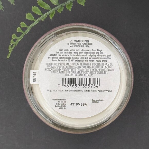 BBW Sunwashed Santal White Barn Bath & Body Works Single Wick Candle - Picture 10 of 10